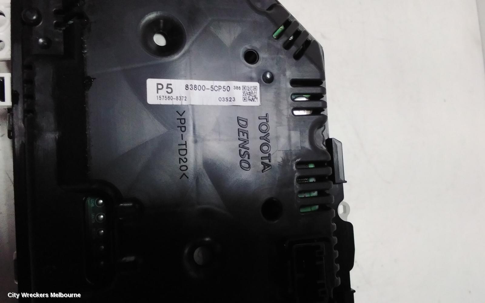TOYOTA YARIS INSTRUMENT CLUSTER, AUTO T/M, NCP13#, 07/2014 - 12/2019