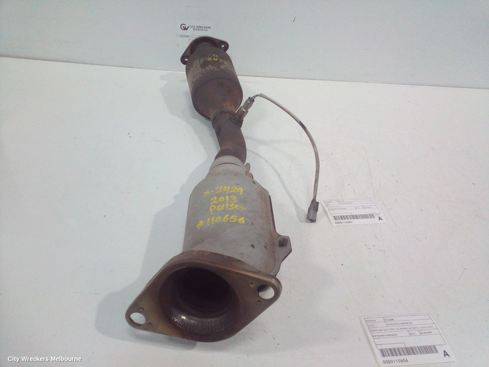 NISSAN PULSAR CATALYTIC CONVERTER, UNDER CAR-CAT TYPE, 1.8, PETROL, B17/C12, 12/2012 - 12/2017