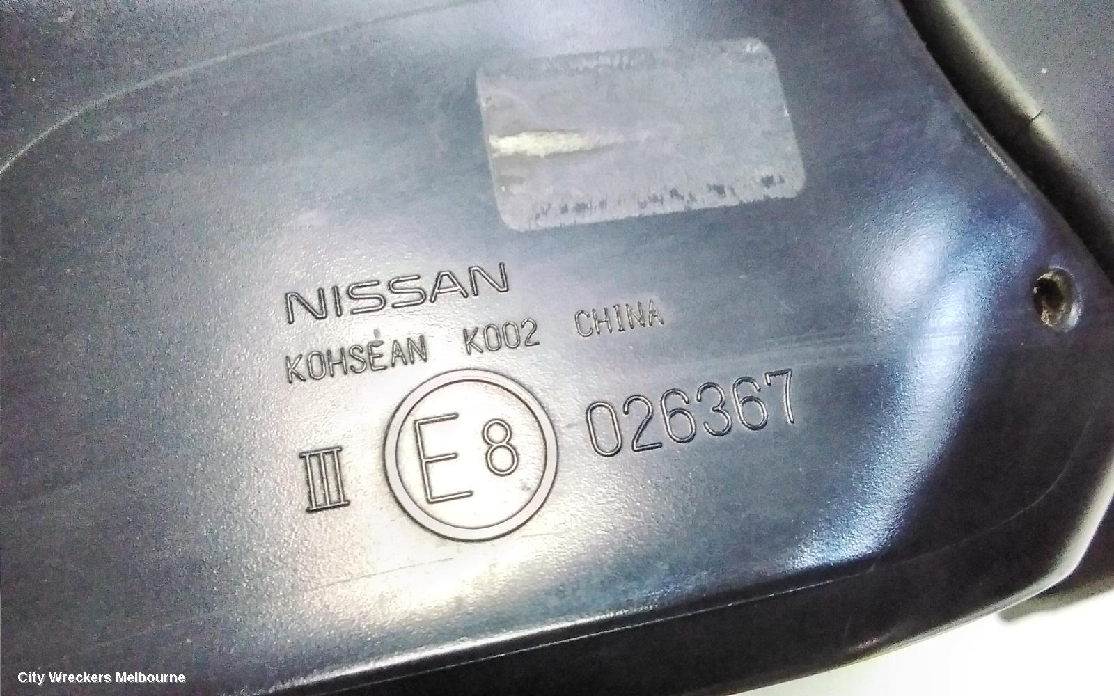 NISSAN PULSAR RIGHT DOOR MIRROR, B17, SEDAN, MANUAL FOLD TYPE, 12/2012 - 12/2017