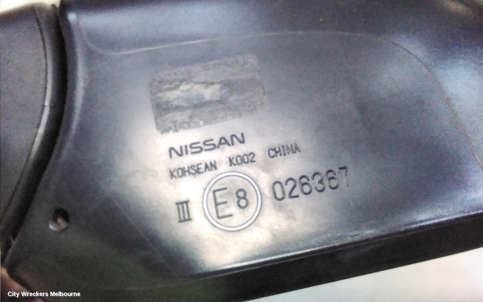 NISSAN PULSAR LEFT DOOR MIRROR, B17, SEDAN, MANUAL FOLD TYPE, 12/2012 - 12/2017