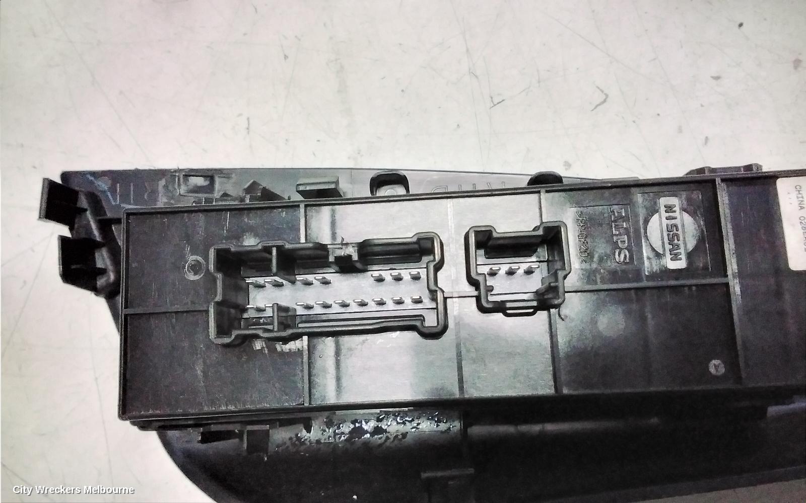 NISSAN PULSAR PWR DR WIND SWITCH, RH FRONT (MASTER SWITCH), SEDAN, B17, 12/2012 - 12/2017