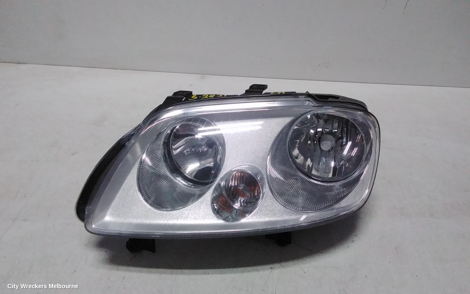 VOLKSWAGEN CADDY LEFT HEADLAMP, 2K, CHROME INSERT TYPE, 12/2004 - 08/2010