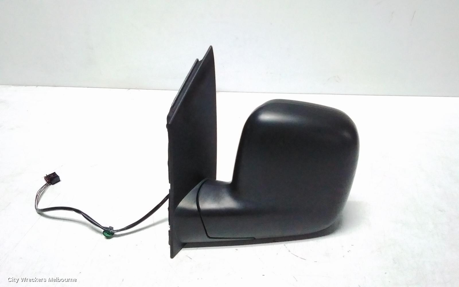 VOLKSWAGEN CADDY LEFT DOOR MIRROR, 2K, MANUAL, TEXTURED, 12/2004 - 08/2010