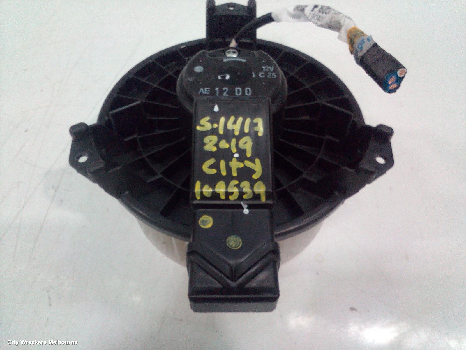 HONDA CITY HEATER FAN MOTOR, GM6, 01/2014 - 09/2020