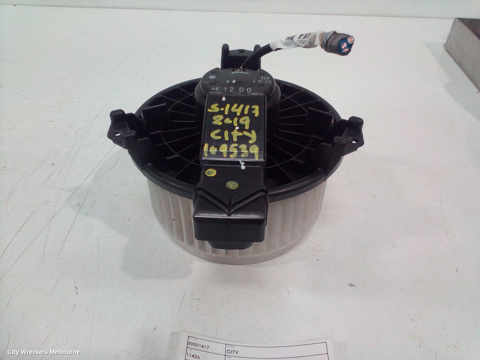 HONDA CITY HEATER FAN MOTOR, GM6, 01/2014 - 09/2020