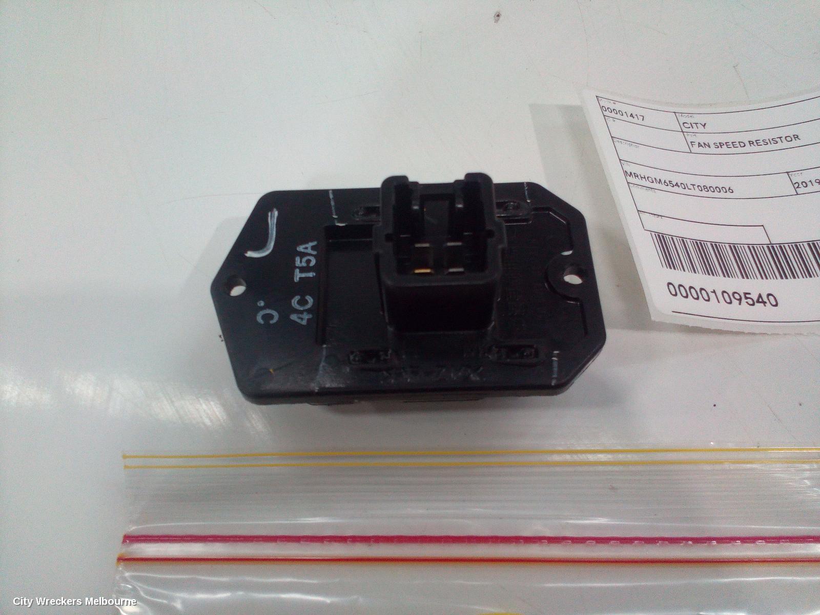 HONDA CITY FAN SPEED RESISTOR