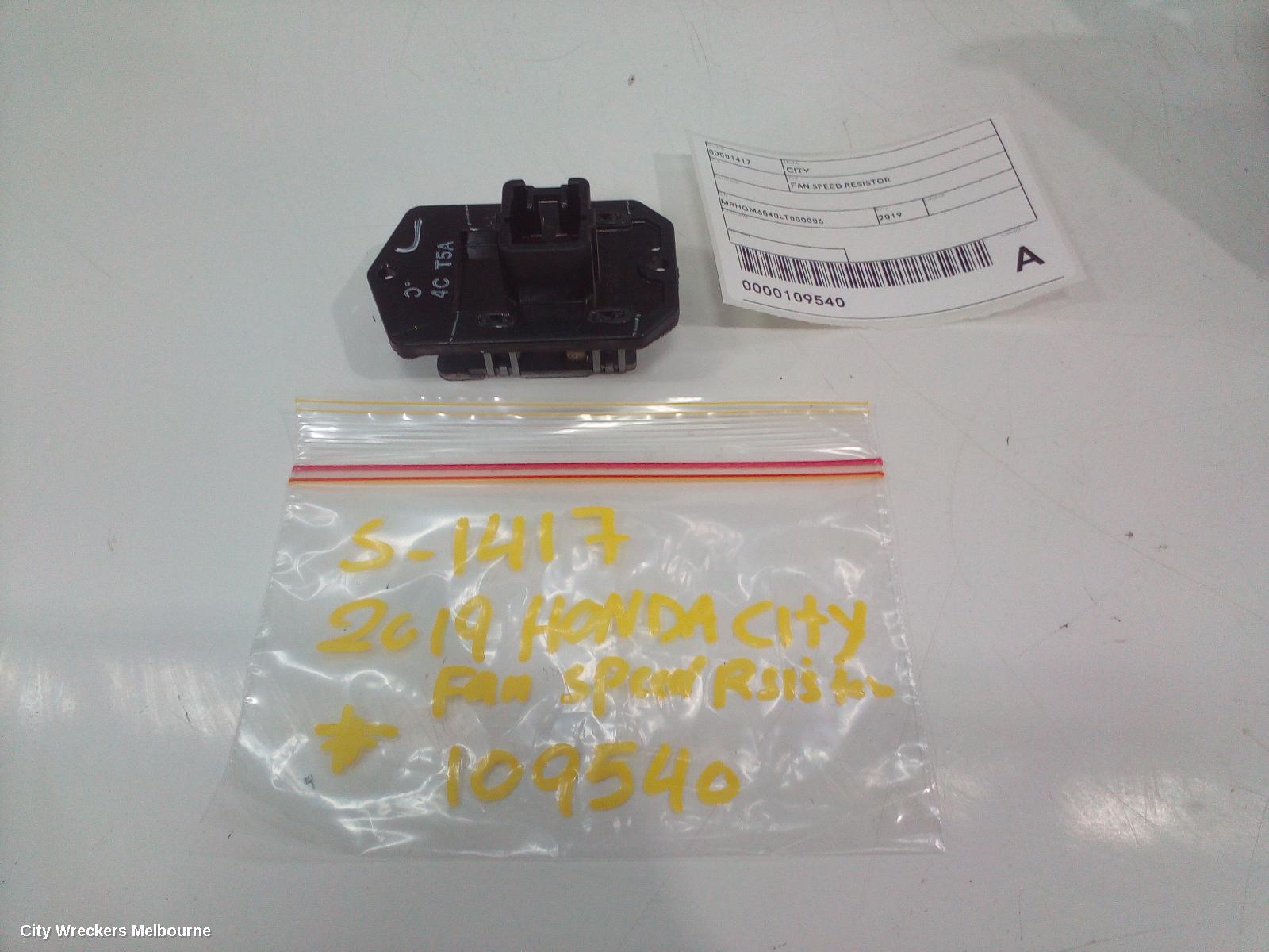 HONDA CITY FAN SPEED RESISTOR