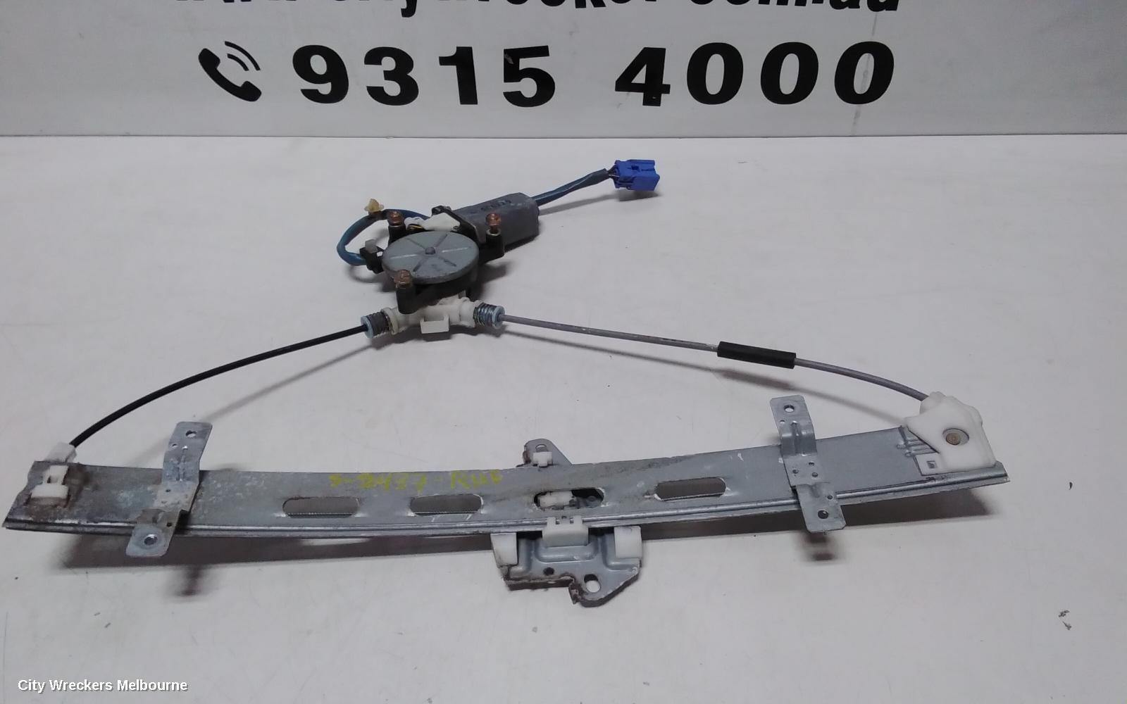 HONDA CIVIC RIGHT FRONT WINDOW REG/MOTOR, 7TH GEN, POWER, SEDAN, 11/2000 - 12/2005