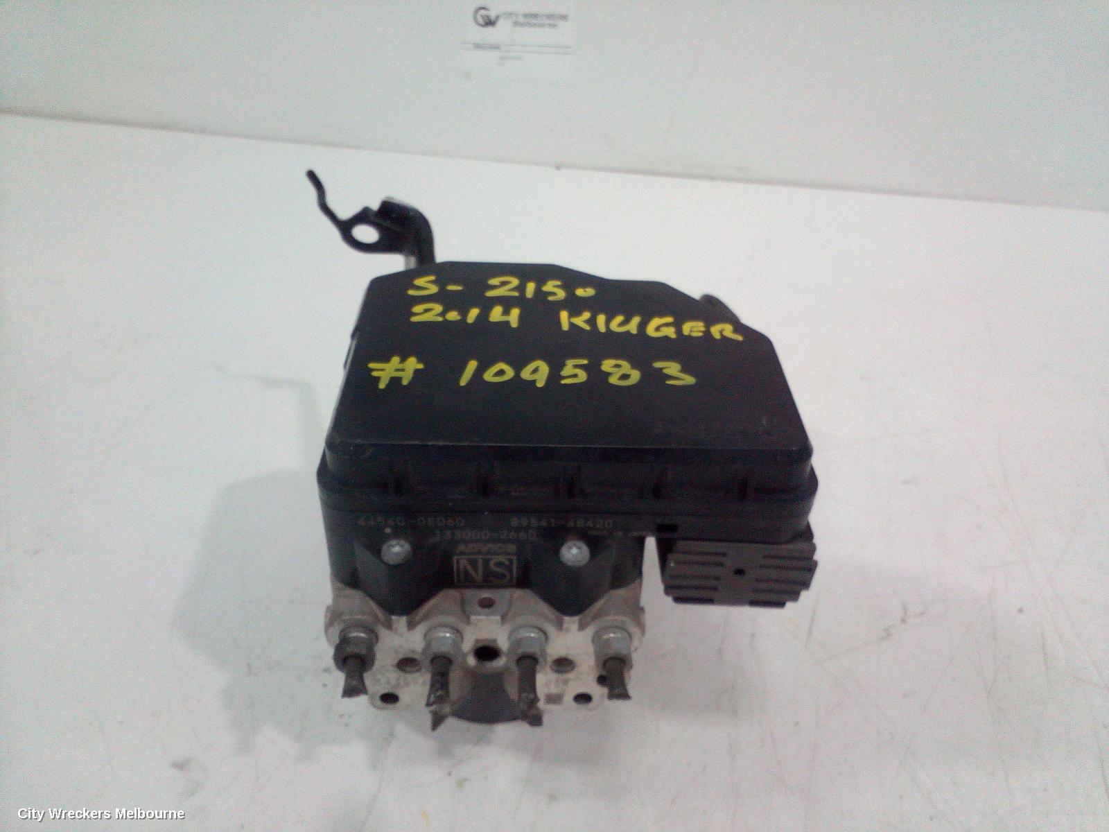 TOYOTA KLUGER ABS PUMP/MODULATOR, XU50 SERIES, 12/2013 - 01/2017