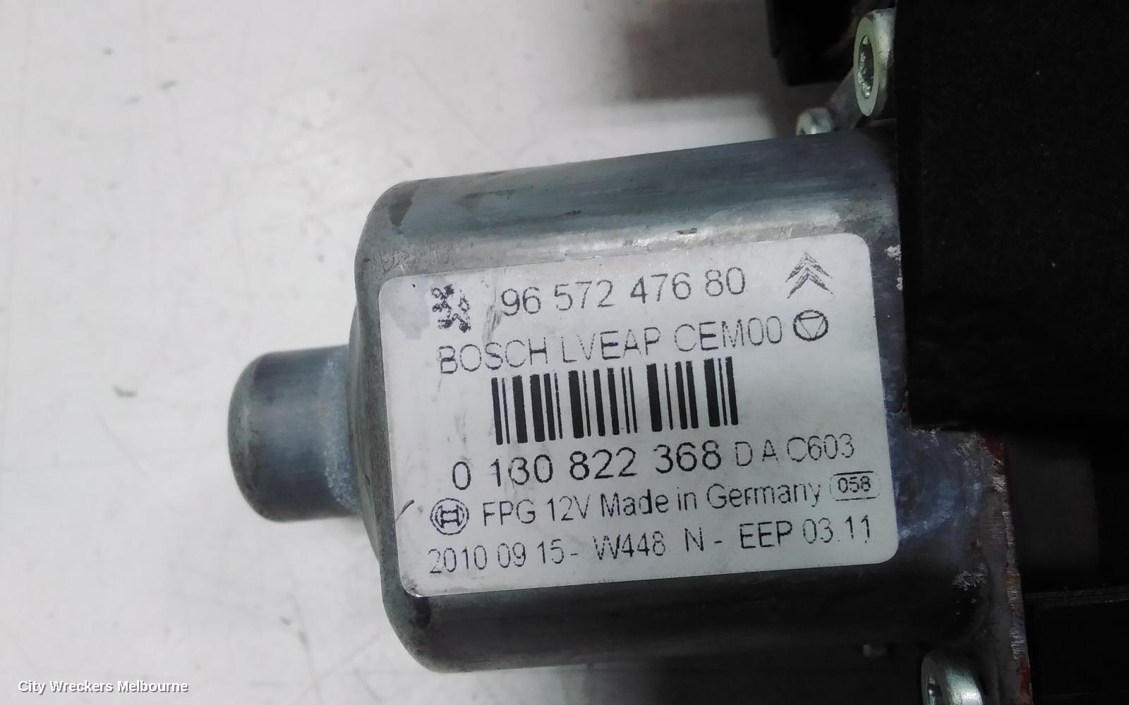 PEUGEOT 308 LEFT FRONT WINDOW REG/MOTOR, T7, HATCH/WAGON, 09/2007 - 12/2013