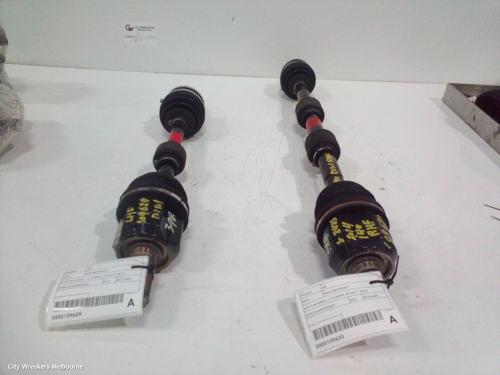 HYUNDAI I40 LEFT DRIVESHAFT, AUTO T/M, DIESEL, 1.7, 6 SPEED, VF, 09/2011 - 05/2015