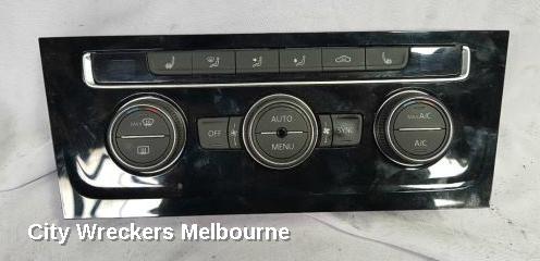 VOLKSWAGEN GOLF HEATER/AC CONTROLS, GEN 7, CLIMATE CONTROL TYPE, W/ SEAT WARMER, 03/2013 - 08/2020