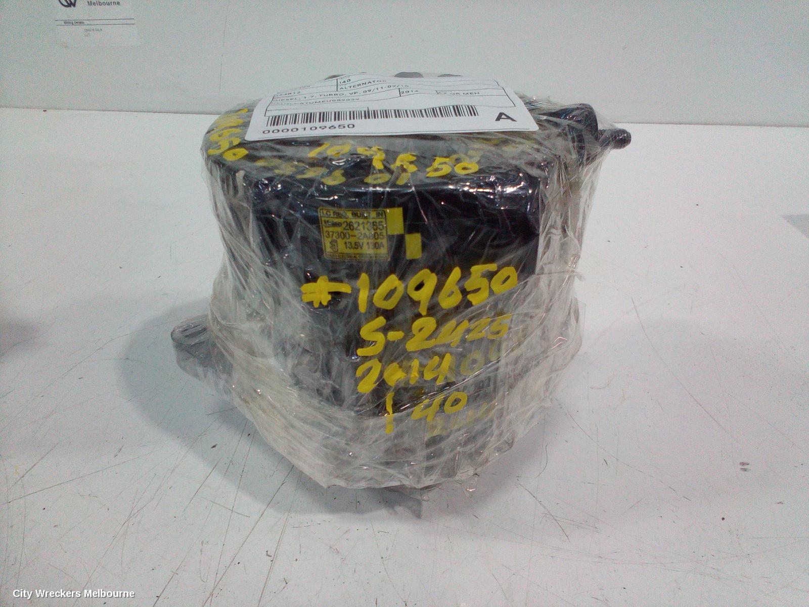 HYUNDAI I40 ALTERNATOR, DIESEL, 1.7, TURBO, VF, 09/2011 - 02/2015