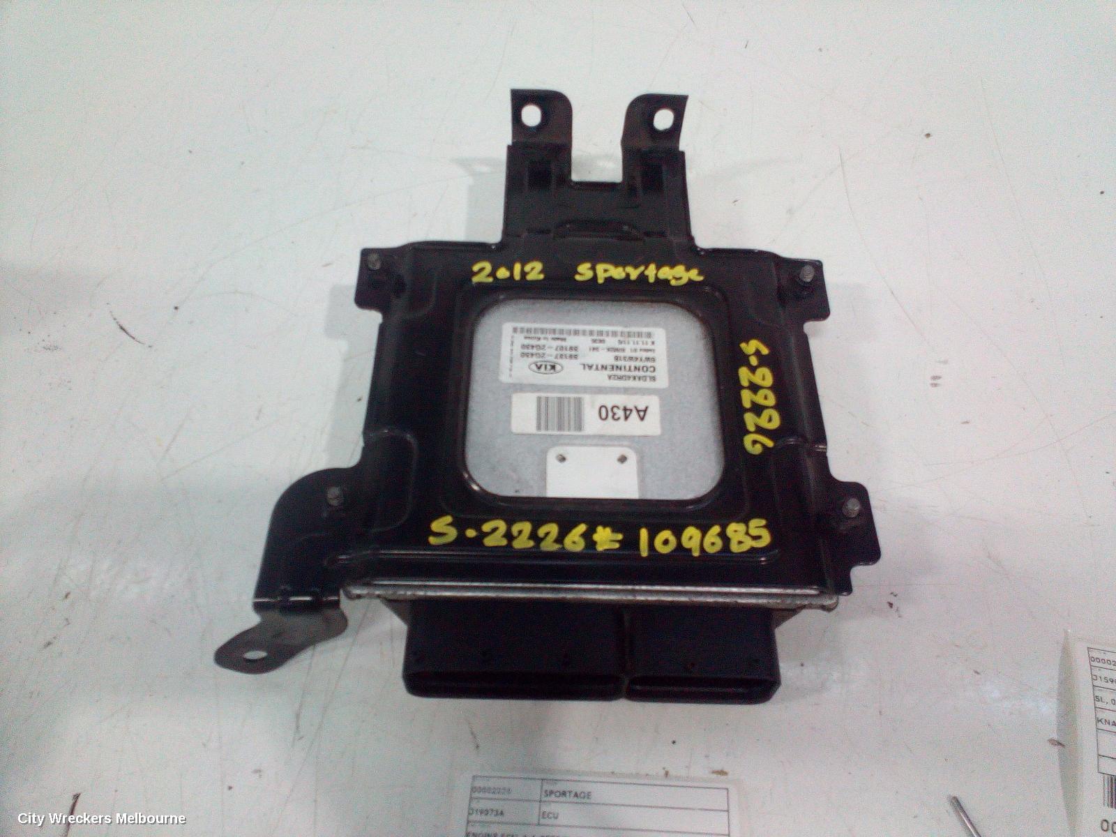 KIA SPORTAGE ECU, ENGINE ECU, 2.4, PETROL, ECU ONLY, SL, 05/2010 - 05/2013