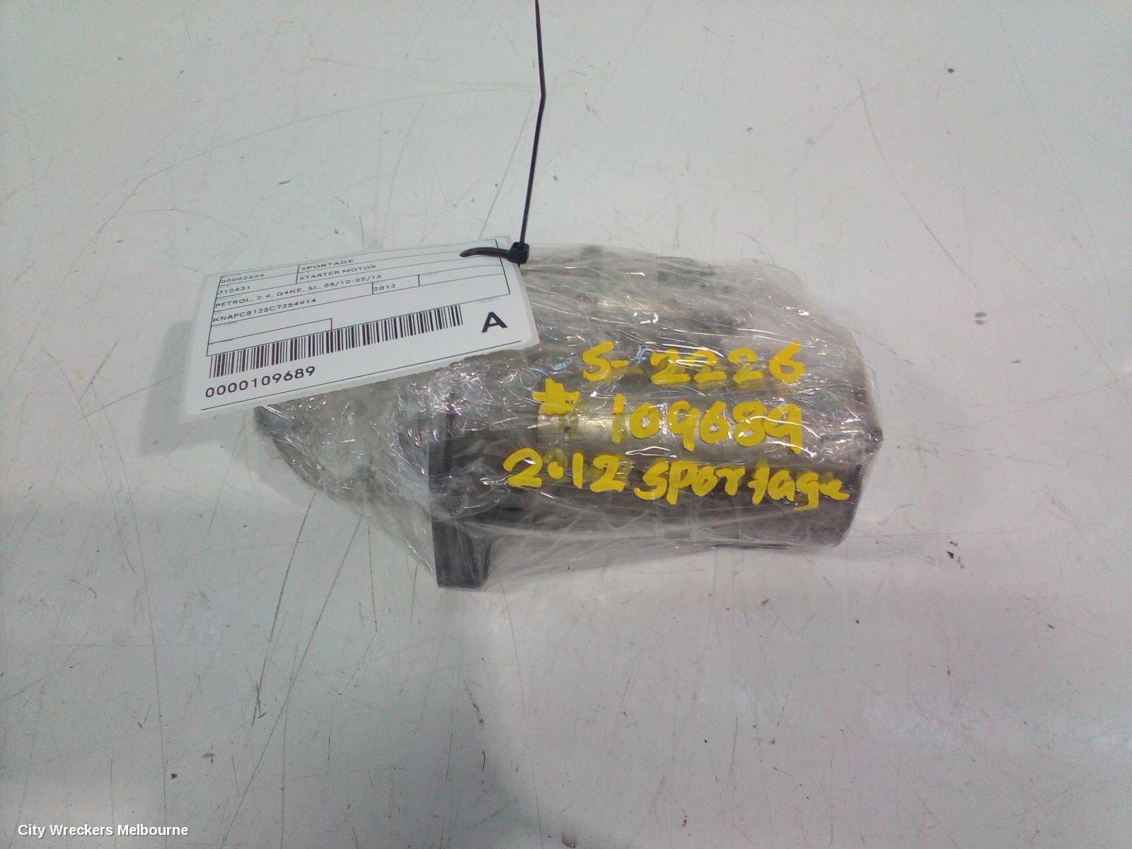 KIA SPORTAGE STARTER, PETROL, 2.4, G4KE, SL, 05/2010 - 05/2013