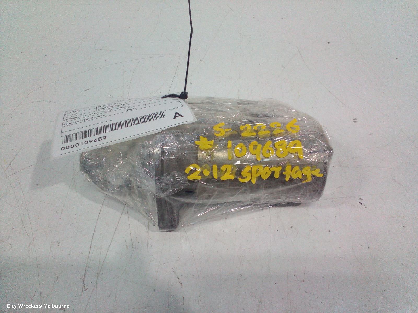 KIA SPORTAGE STARTER, PETROL, 2.4, G4KE, SL, 05/2010 - 05/2013