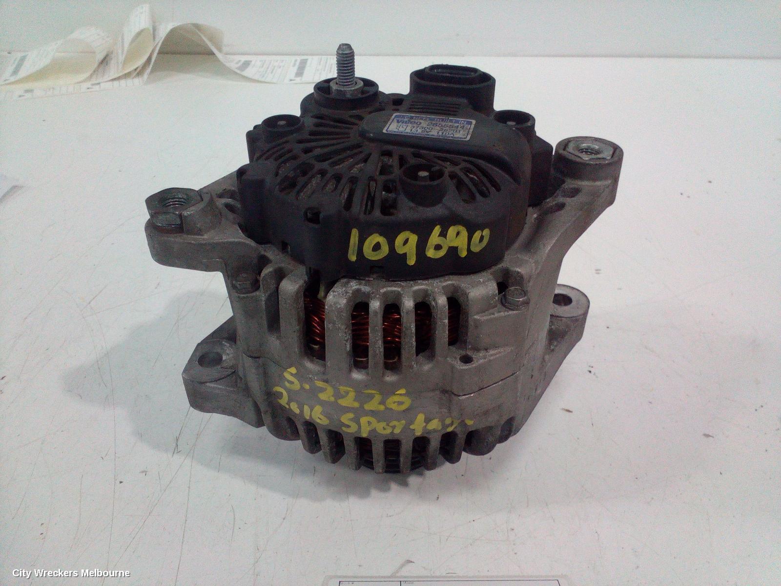 KIA SPORTAGE ALTERNATOR, PETROL, 2.4, G4KE, SL, 05/2010 - 05/2013
