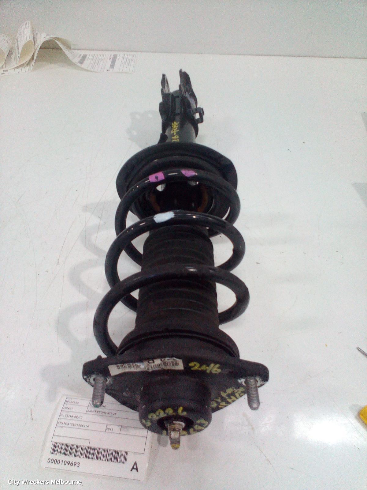 KIA SPORTAGE RIGHT FRONT STRUT, SL, 05/2010 - 05/2013