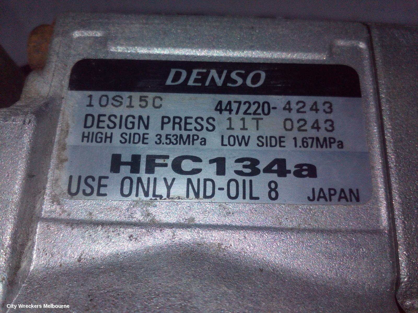 TOYOTA HIACE A/C COMPRESSOR, KDH, 3.0, 1KD-FTV, DIESEL, 10S15C TYPE, 09/2006 - 04/2019
