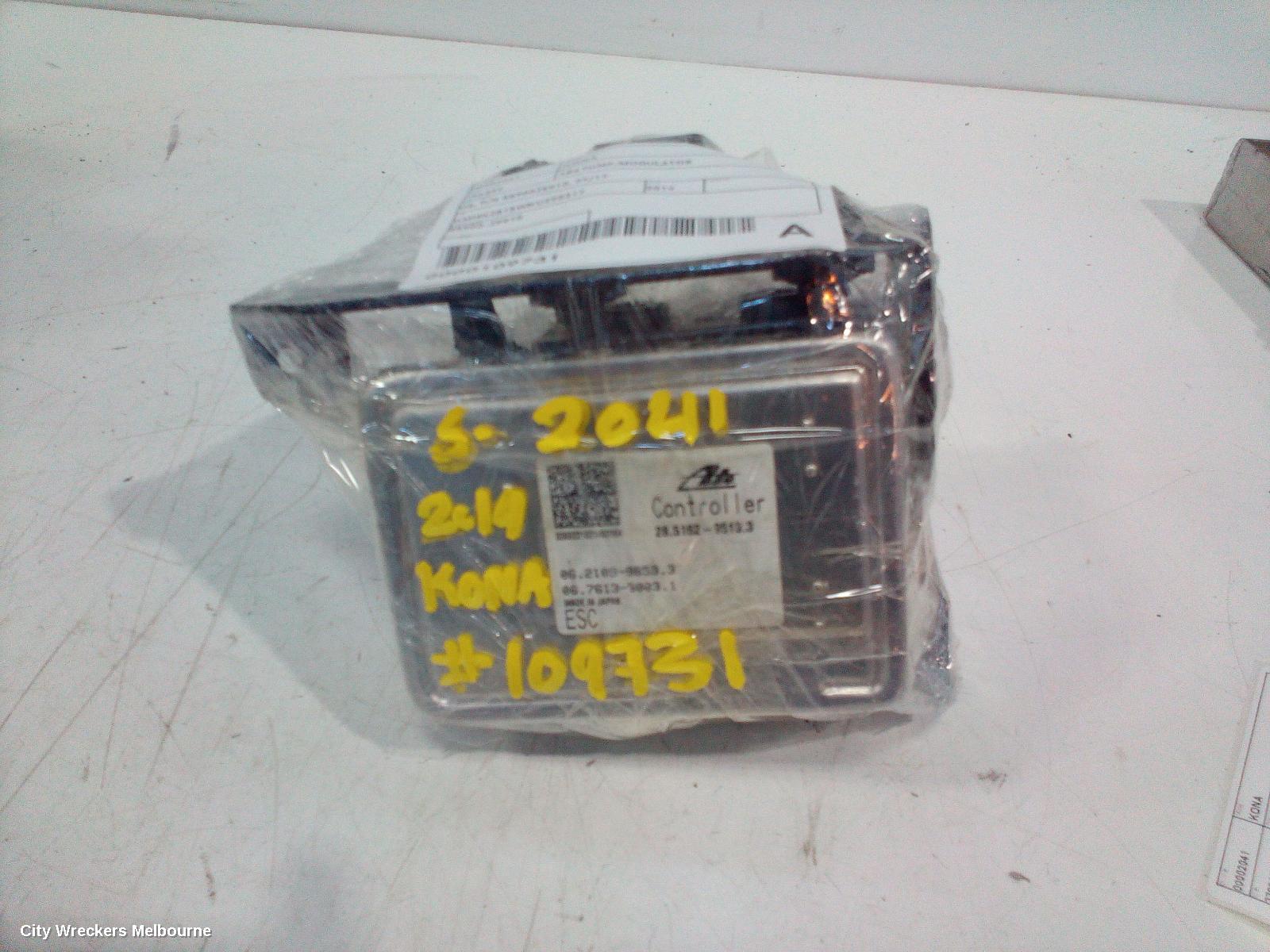 HYUNDAI KONA ABS PUMP/MODULATOR, OS, P/N 58900J9910, 09/2017 ONWARDS