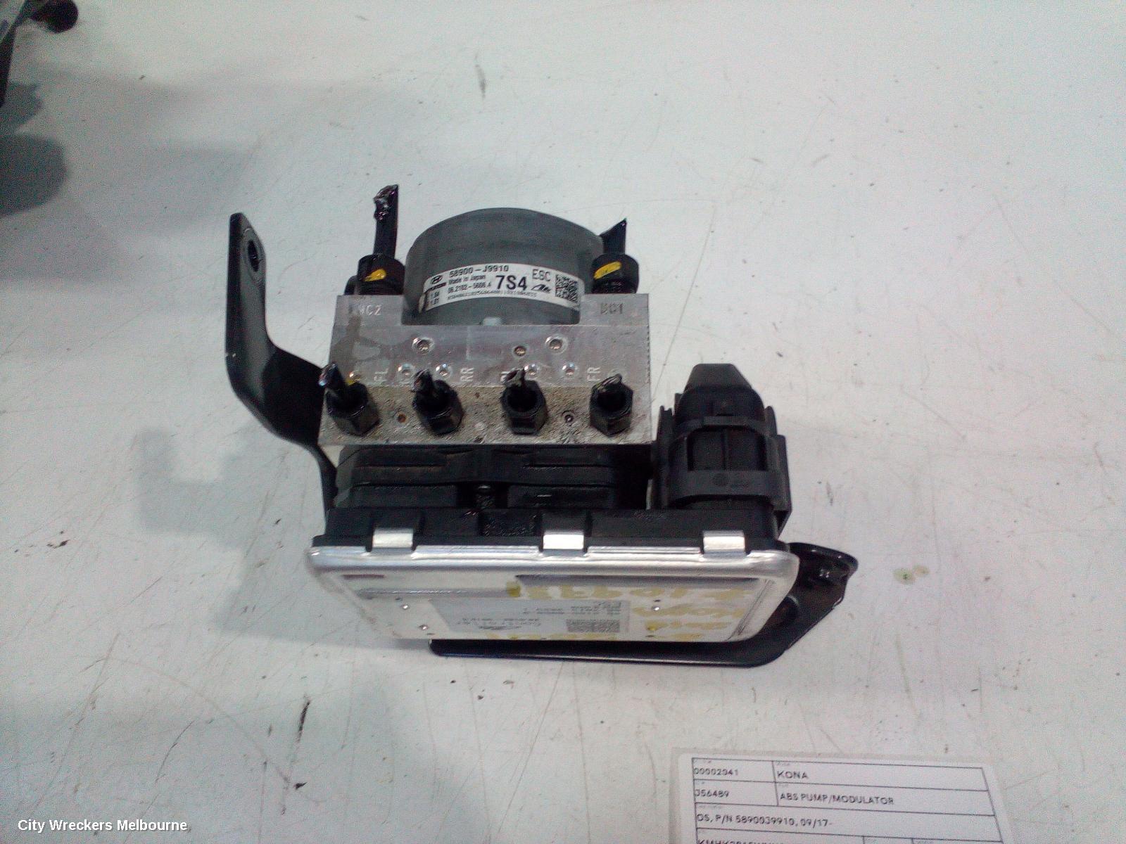 HYUNDAI KONA ABS PUMP/MODULATOR, OS, P/N 58900J9910, 09/2017 ONWARDS