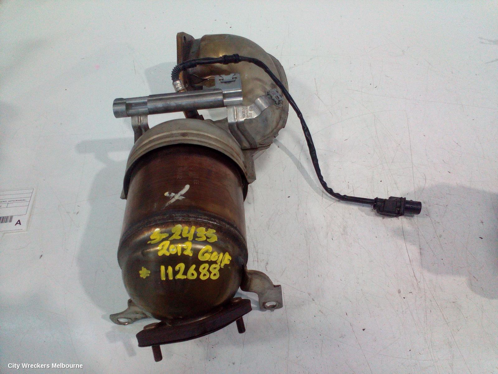 VOLKSWAGEN GOLF CATALYTIC CONVERTER, DOWNPIPE-CAT TYPE, 1.4, PETROL, CTHD/CAVD CODE, GEN 6, 10/2008 - 01/2016