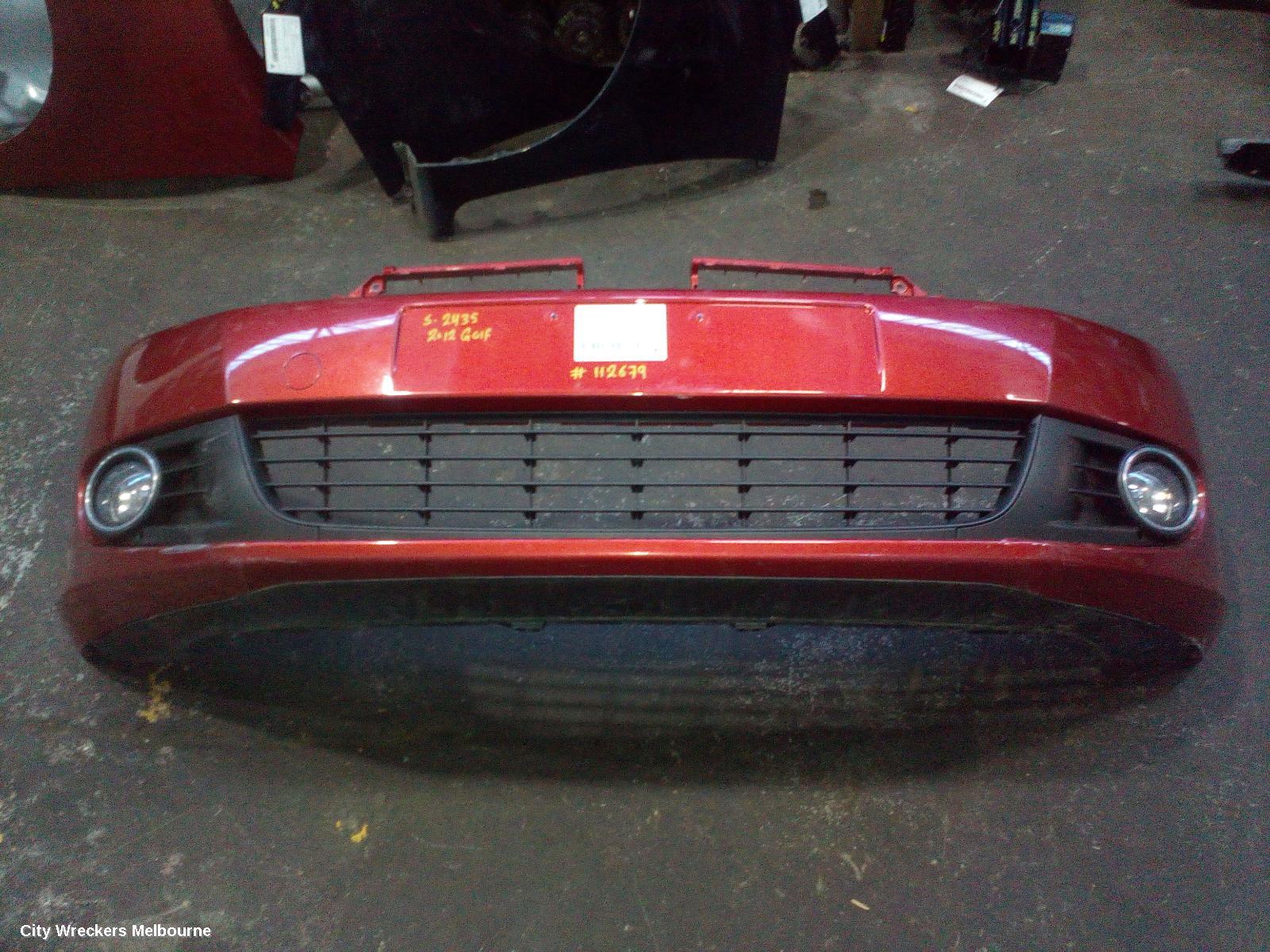 VOLKSWAGEN GOLF FRONT BUMPER, GEN 6, CABRIO, NON PARK SENSOR, NON H/LAMP WASHER TYPE, 07/2011 - 01/2016