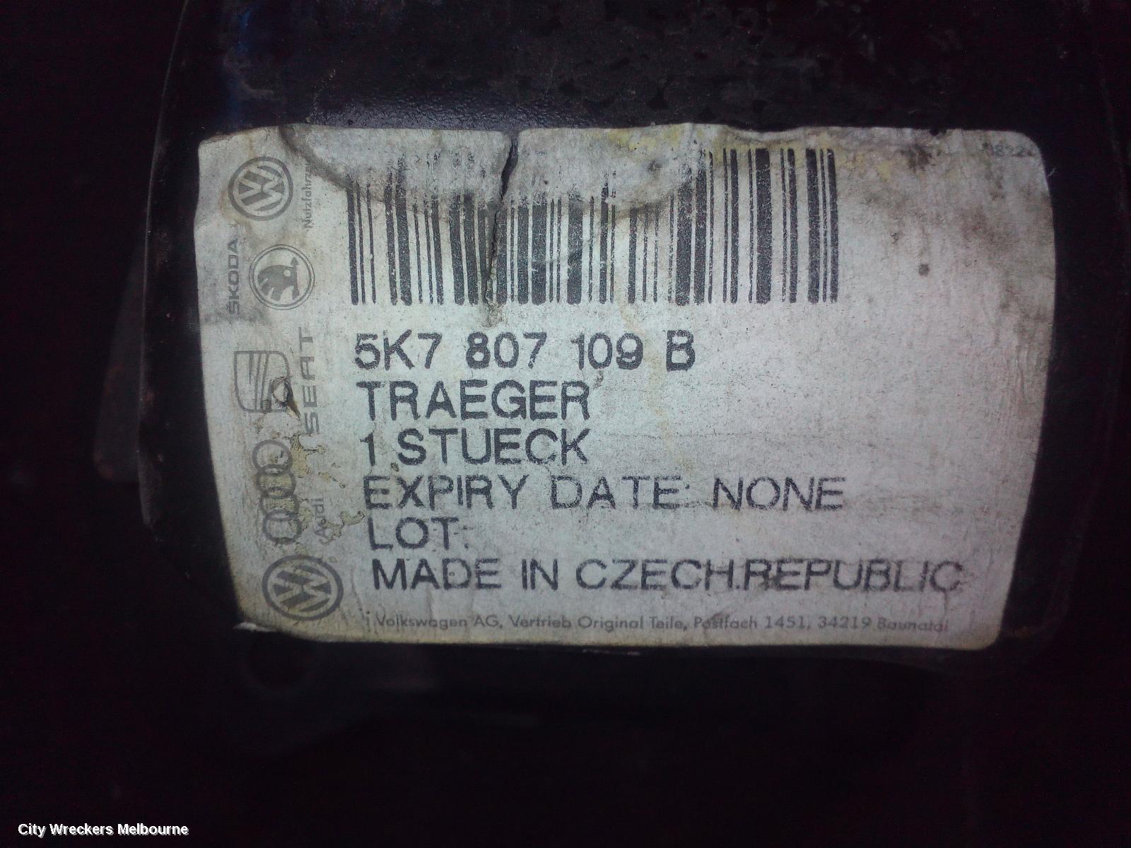 VOLKSWAGEN GOLF F/BAR REINFORC/BRACK, MAIN REINFORCEMENT, GEN 6, CABRIO, 07/2011 - 01/2016