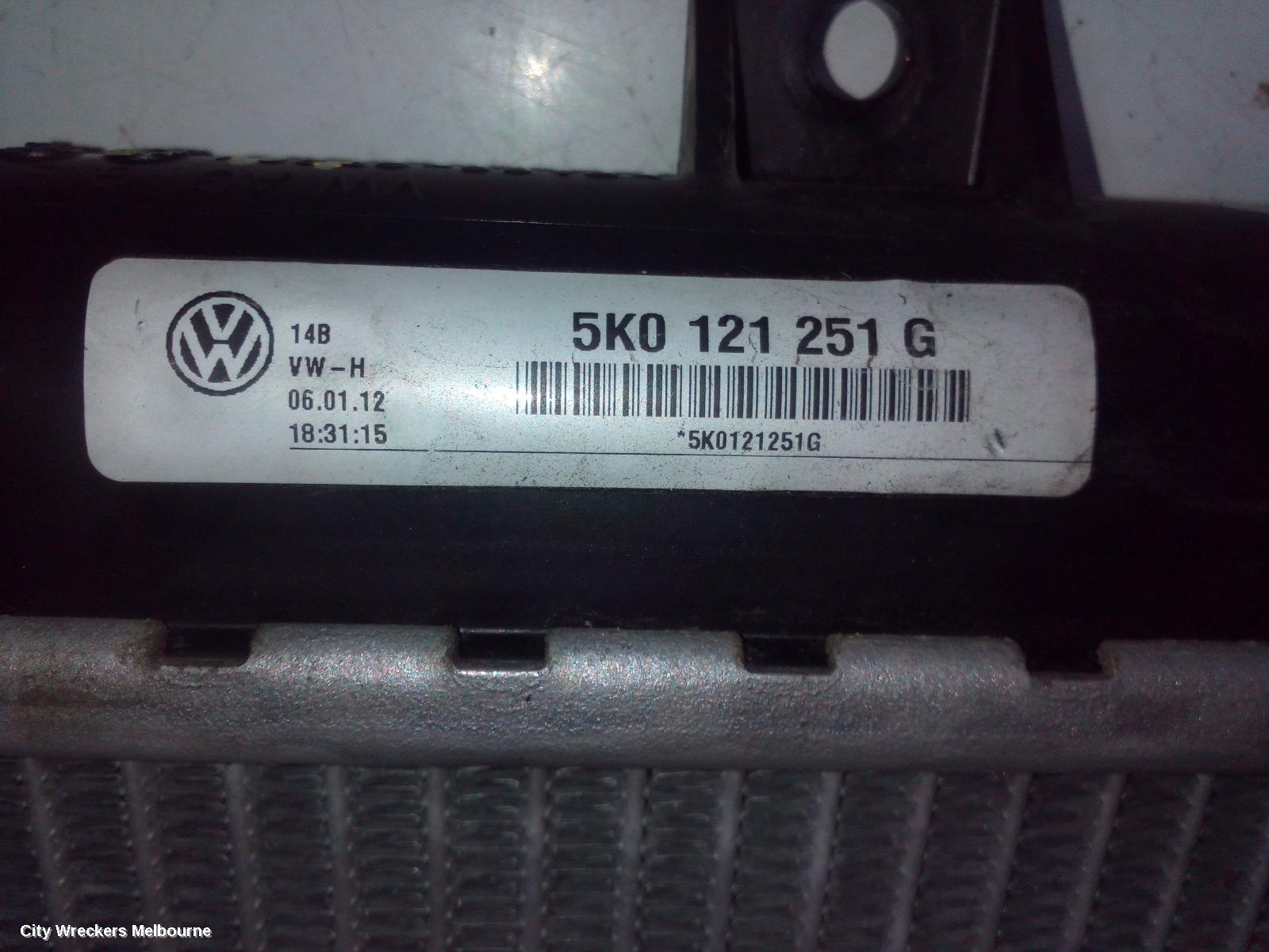 VOLKSWAGEN GOLF RADIATOR, PRIMARY RADIATOR (CLOSEST TO ENGINE), AUTO/MANUAL, 1.4, PETROL, CAVD CODE, GEN 6, 10/2008 - 01/2016