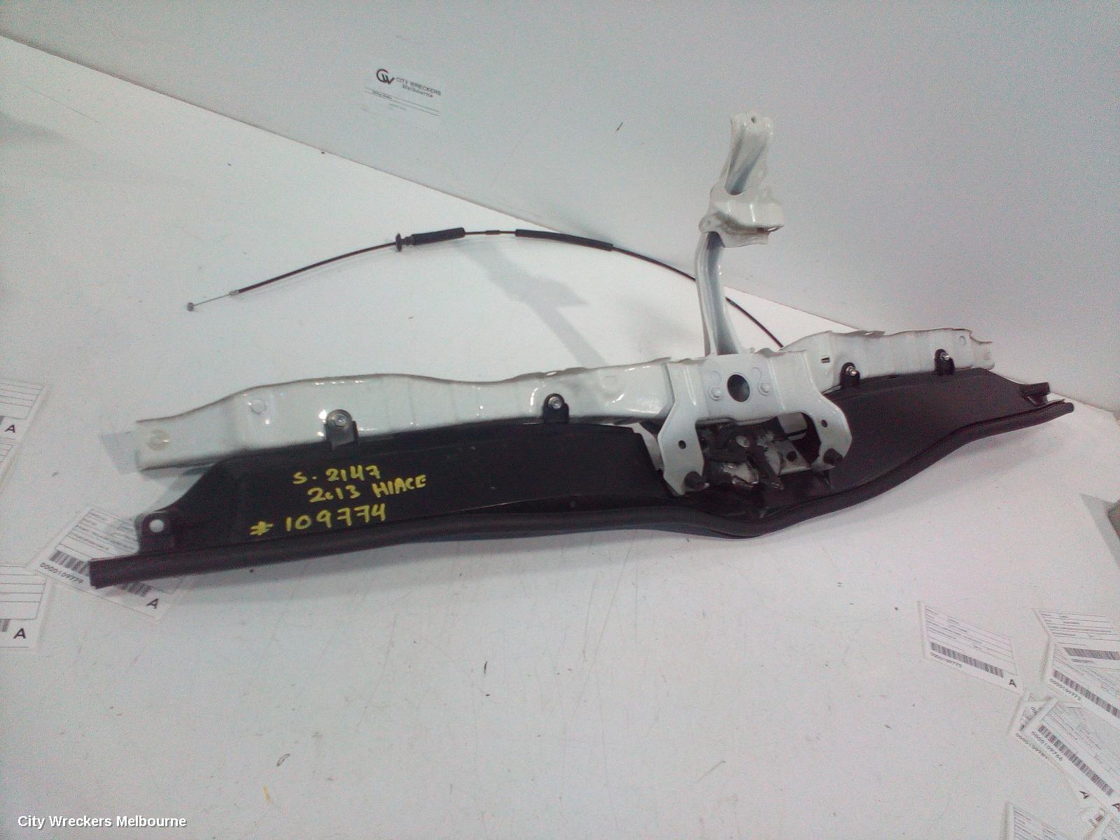 TOYOTA HIACE BONNET LOCK/SUPPORT, TRH/KDH, SUPPORT ONLY, 03/2005 - 04/2019