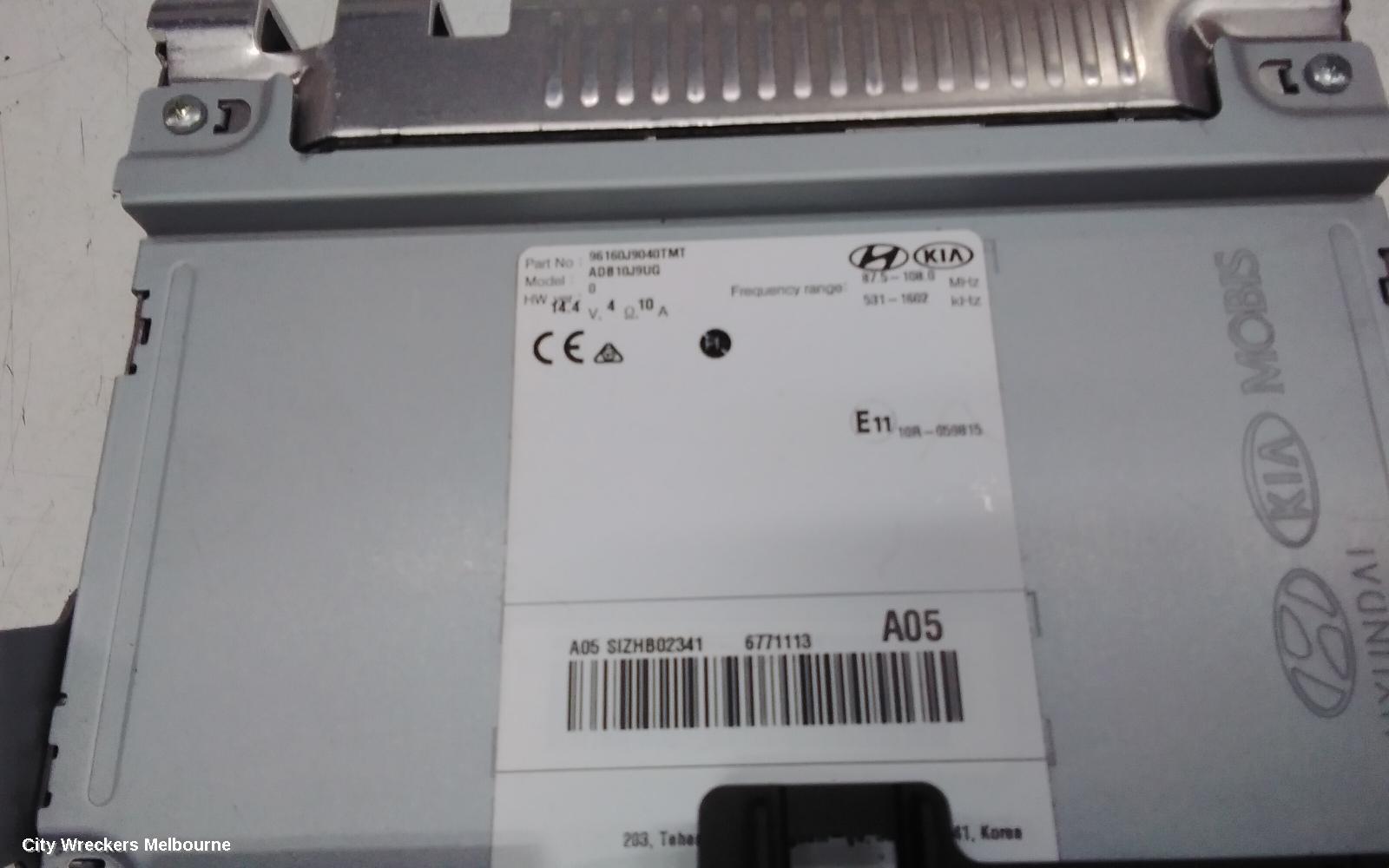 HYUNDAI KONA RADIO/CD/DVD/SAT/TV, DISPLAY UNIT, 7 IN, OS, 09/2017 ONWARDS 10/2020