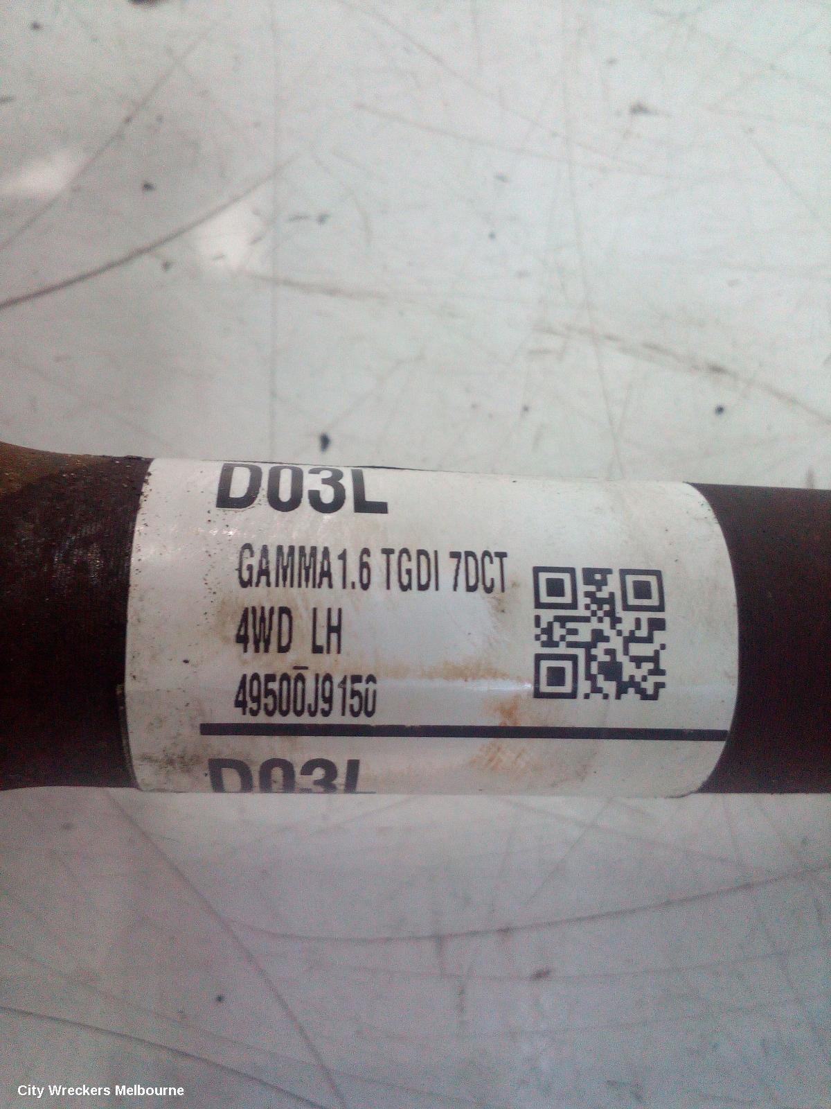 HYUNDAI KONA LEFT DRIVESHAFT, FRONT, AWD, OS, 09/2017 ONWARDS