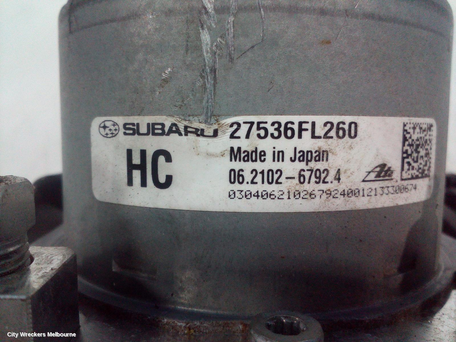 SUBARU XV ABS PUMP/MODULATOR, G5X, FL260 TYPE, 03/2017 - 06/2023