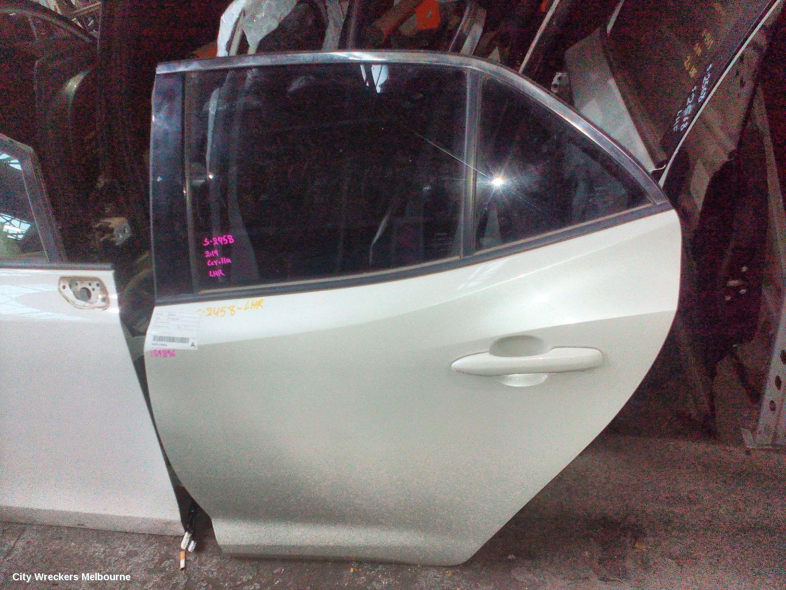 TOYOTA COROLLA LEFT REAR DOOR/SLIDING, E210, HATCH, 07/2018 ONWARDS