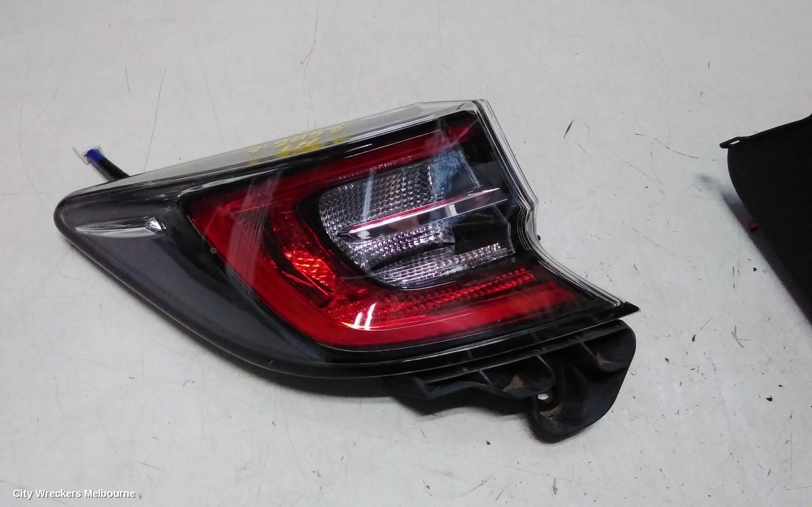 TOYOTA COROLLA LEFT TAILLIGHT, E210, IN BODY, HATCH, 07/2018 - 08/2022