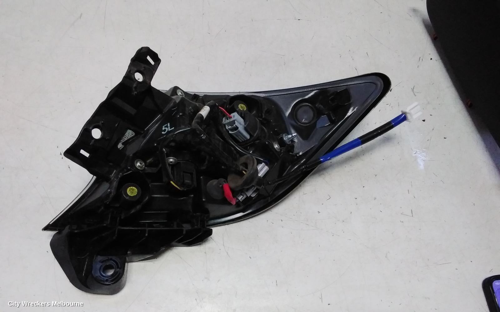 TOYOTA COROLLA LEFT TAILLIGHT, E210, IN BODY, HATCH, 07/2018 - 08/2022