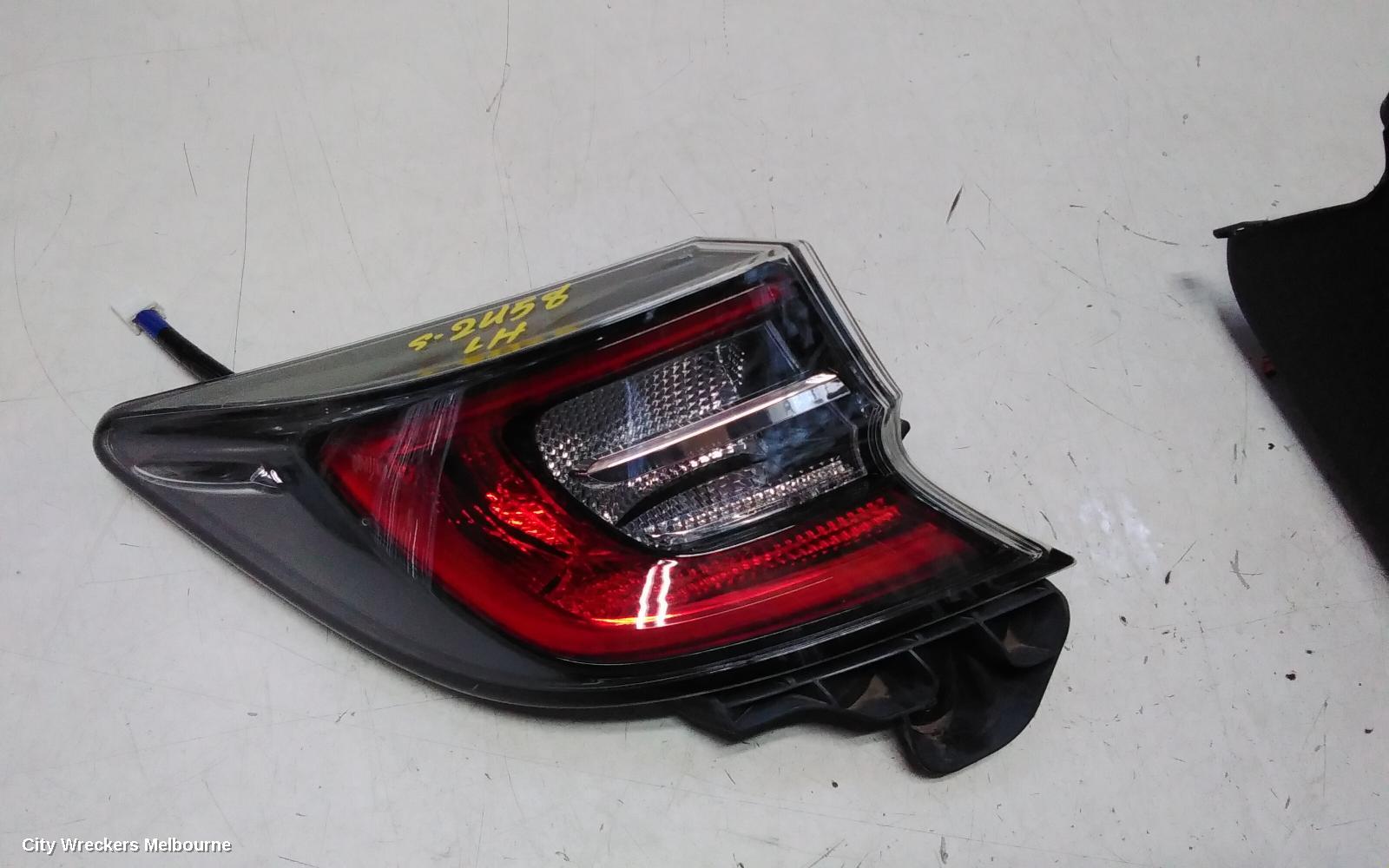 TOYOTA COROLLA LEFT TAILLIGHT, E210, IN BODY, HATCH, 07/2018 - 08/2022