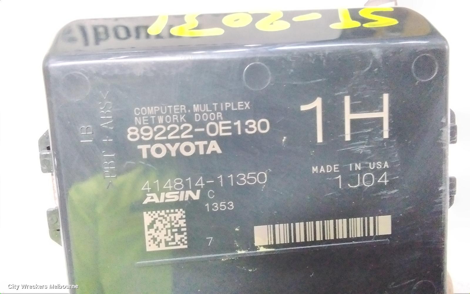 TOYOTA KLUGER, XU70 SERIES, 03/2021 ONWARDS, 89222-35010   COMPUTER, MULTIPLEX NETWORK DOOR : 109838