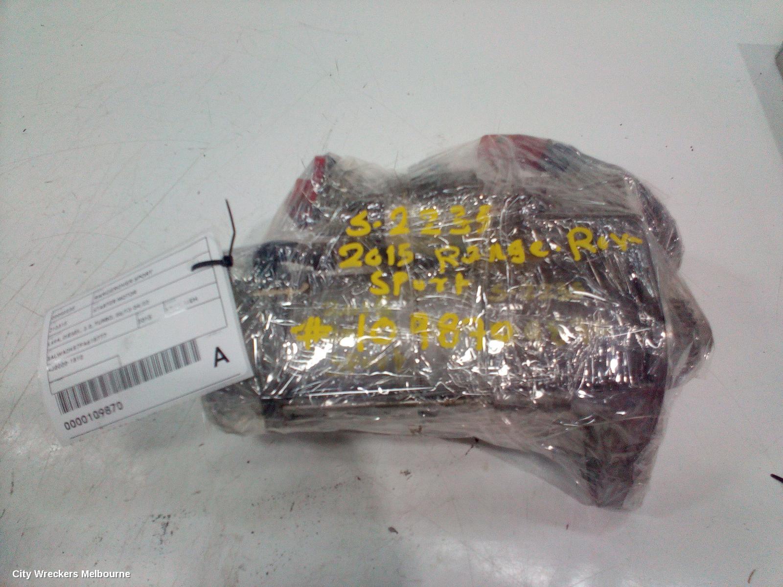 LAND ROVER RANGEROVER SPORT STARTER, L494, DIESEL, 3.0, TURBO, 06/2013 - 04/2022