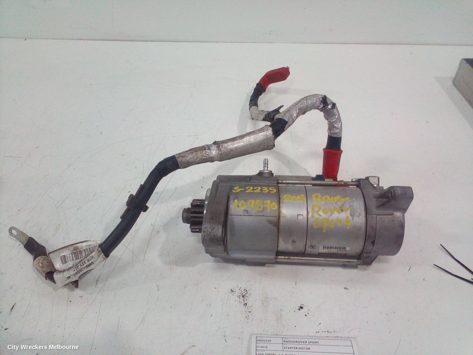 LAND ROVER RANGEROVER SPORT STARTER, L494, DIESEL, 3.0, TURBO, 06/2013 - 04/2022
