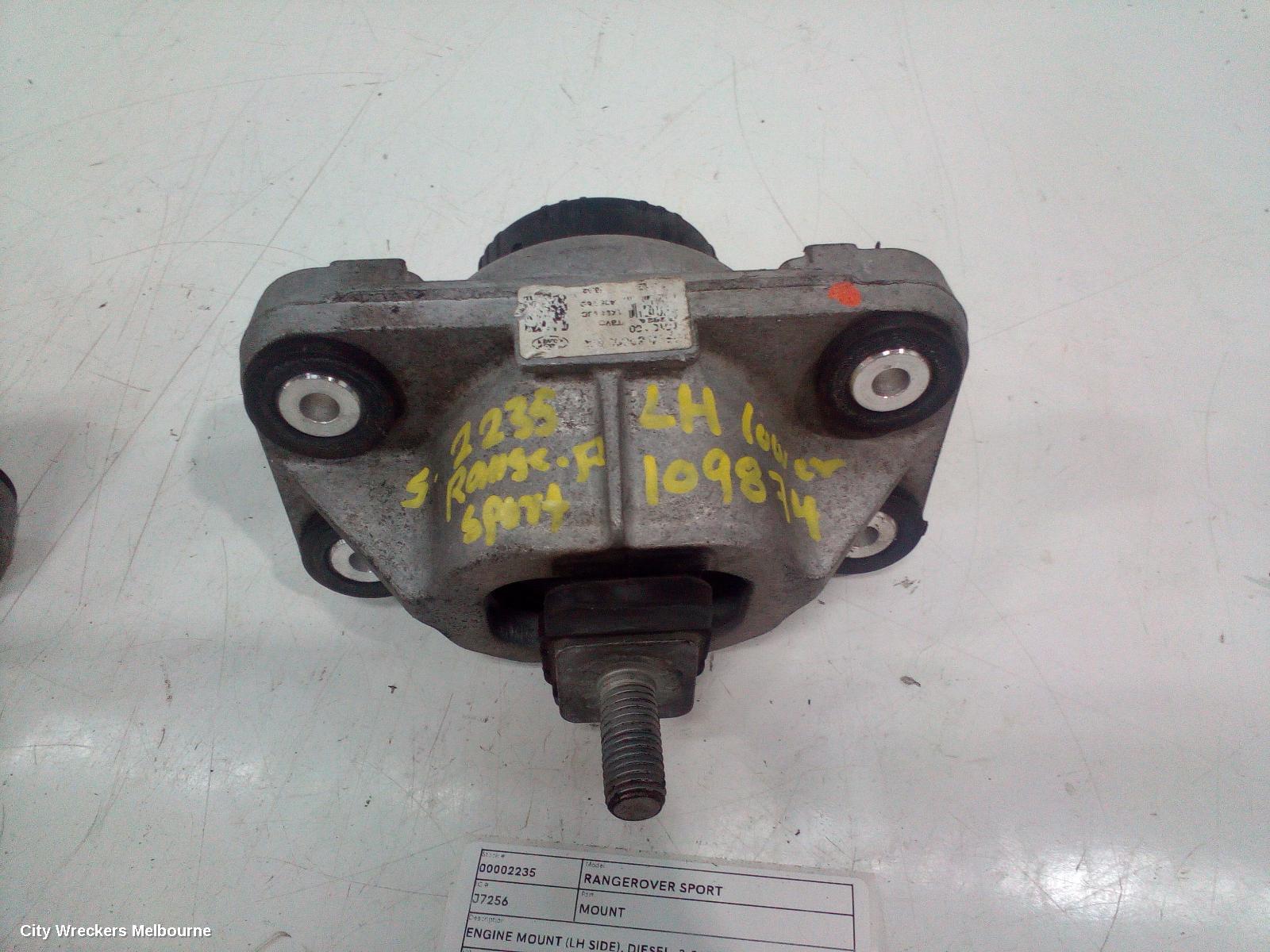 LAND ROVER RANGEROVER SPORT MOUNT, ENGINE MOUNT (LH SIDE), DIESEL, 3.0, SINGLE TURBO, L494, 06/2013 - 04/2022