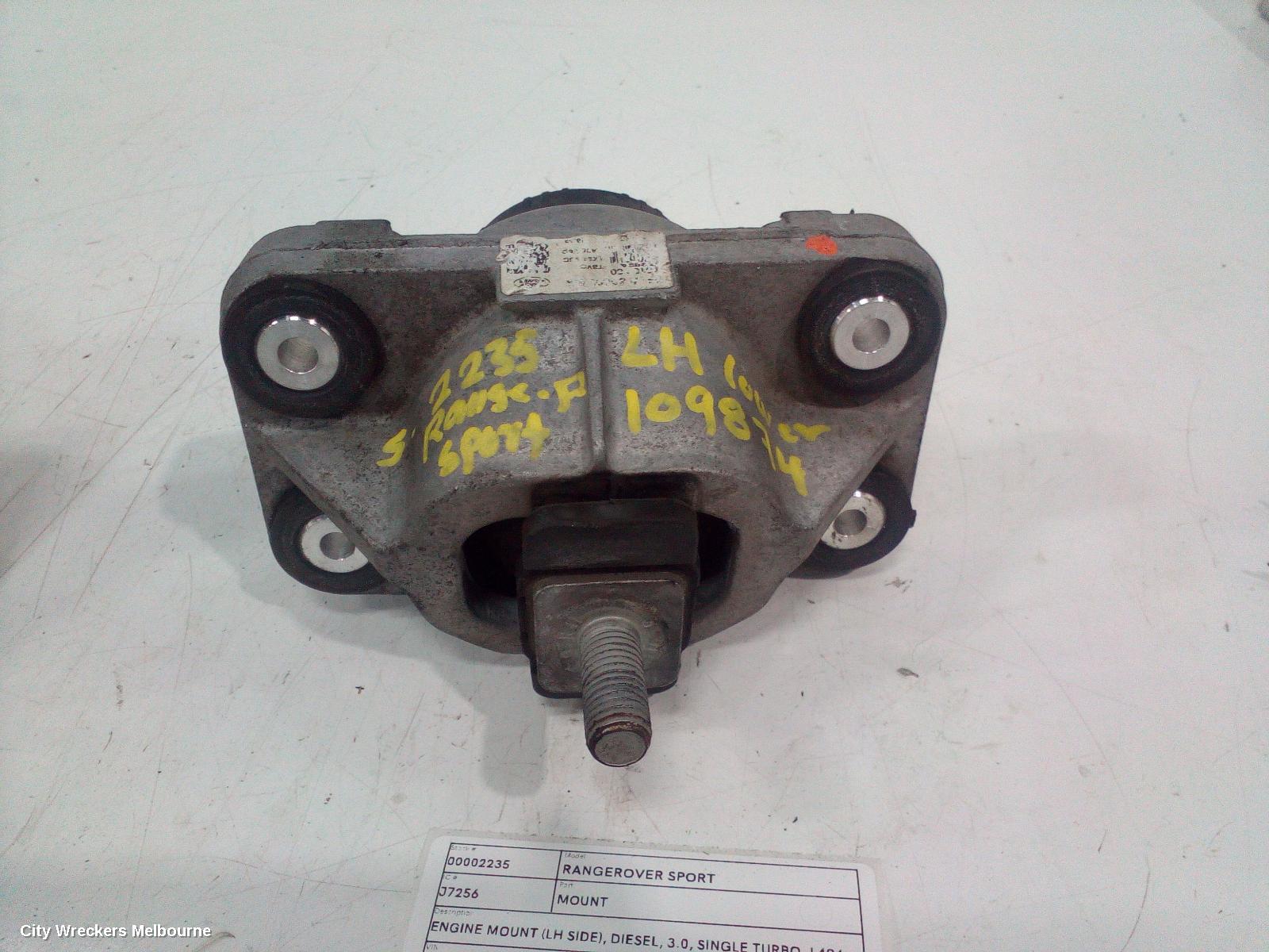 LAND ROVER RANGEROVER SPORT MOUNT, ENGINE MOUNT (LH SIDE), DIESEL, 3.0, SINGLE TURBO, L494, 06/2013 - 04/2022