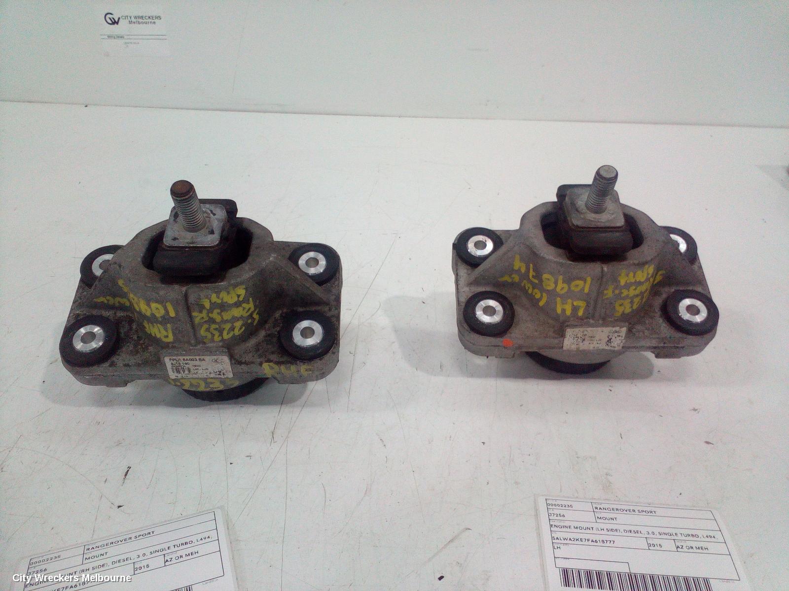 LAND ROVER RANGEROVER SPORT MOUNT, ENGINE MOUNT (RH SIDE), DIESEL, 3.0, SINGLE TURBO, L494, 06/2013 - 04/2022