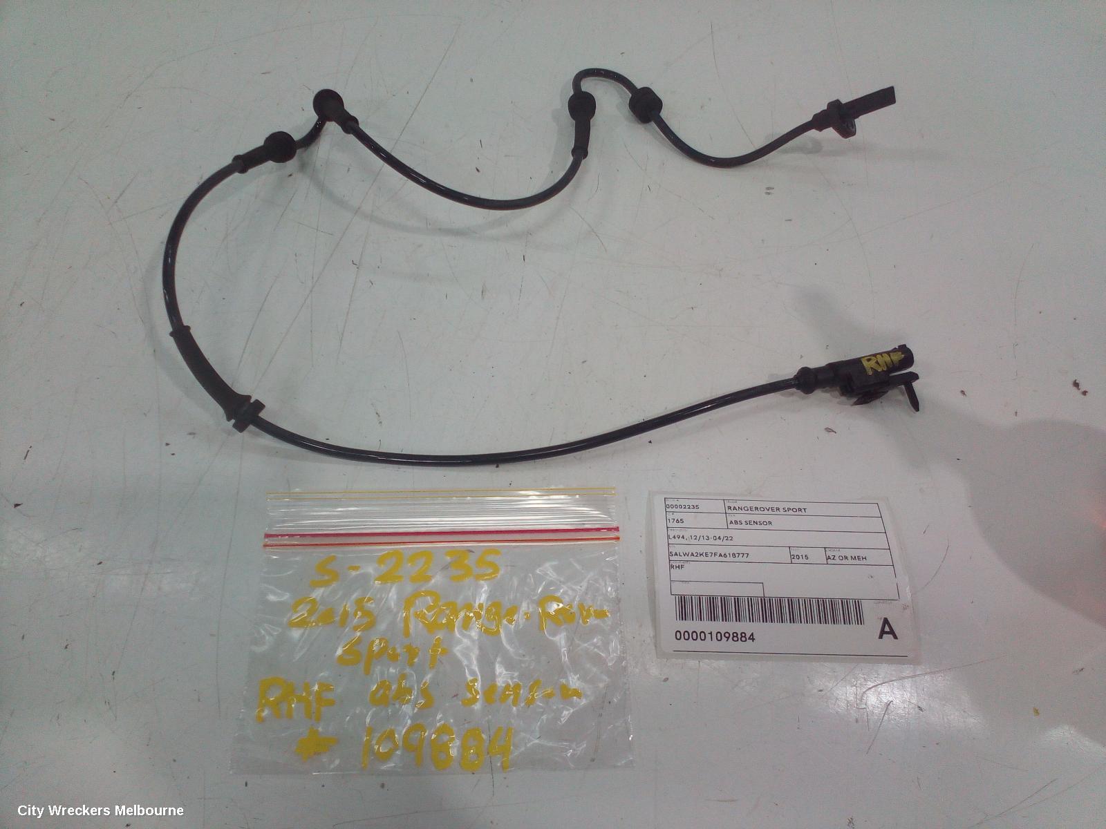 LAND ROVER RANGEROVER SPORT ABS SENSOR, L494, 12/2013 - 04/2022