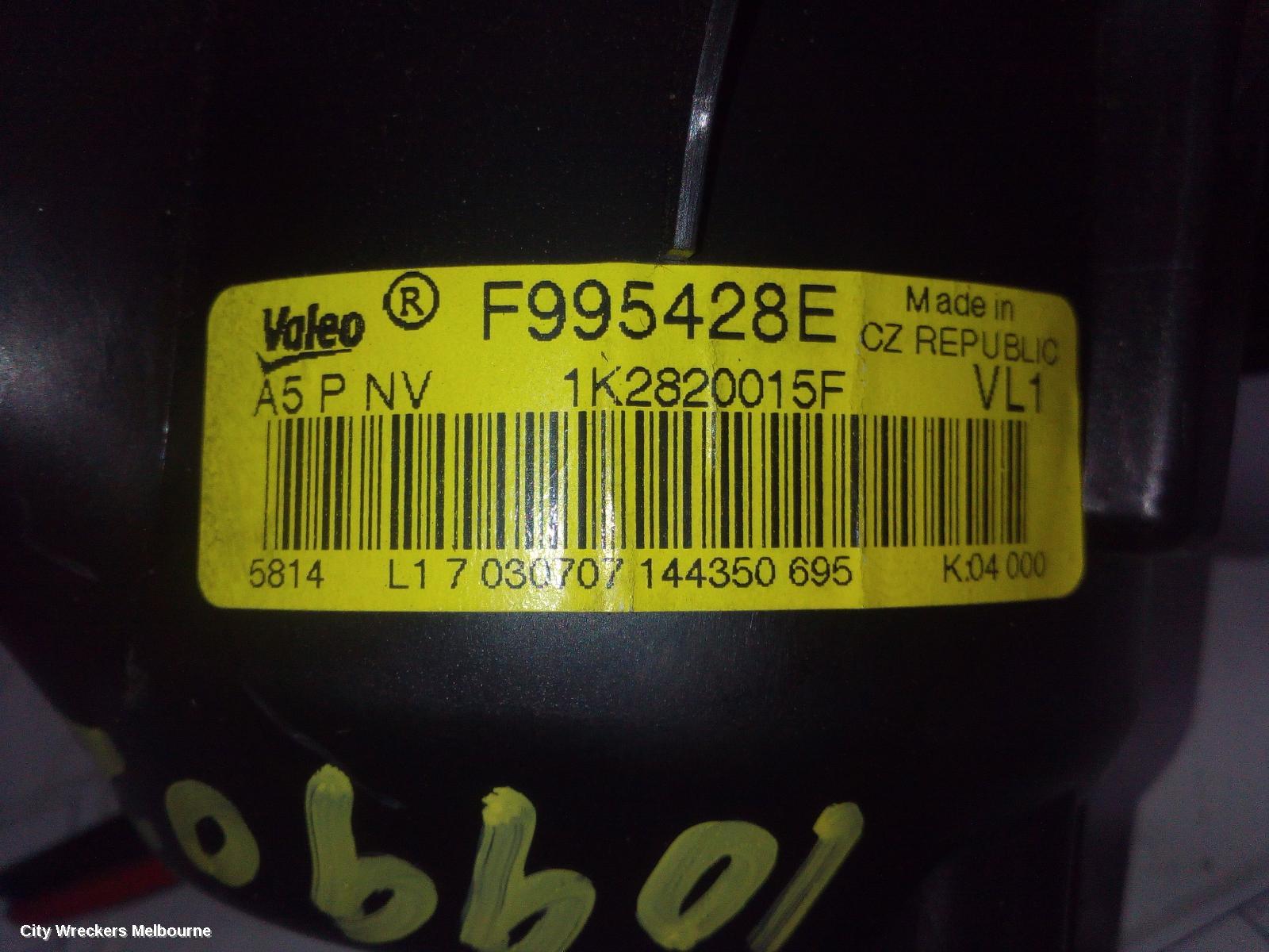 AUDI TT HEATER FAN MOTOR, 8J, 09/2006 - 12/2014