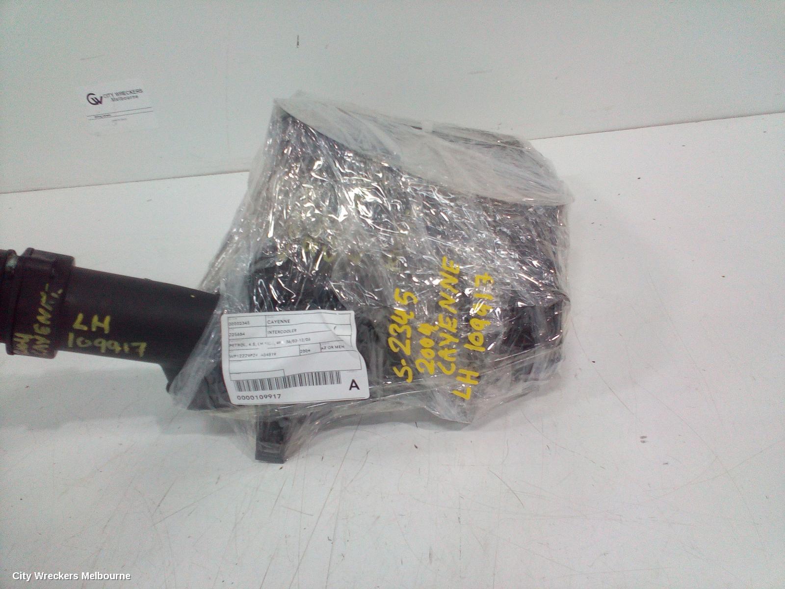 PORSCHE CAYENNE INTERCOOLER, PETROL, 4.5, LH SIDE, 9PA, 06/2003 - 12/2006