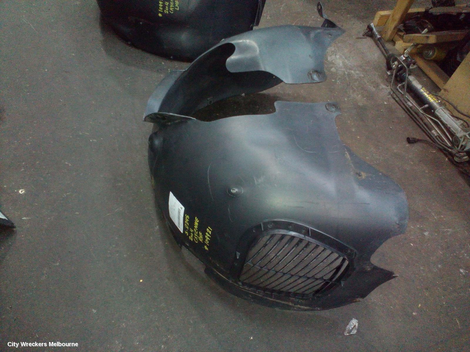 PORSCHE CAYENNE RIGHT GUARD LINER, FRONT, TURBO/TURBO S, 9PA, 06/2003 - 12/2006