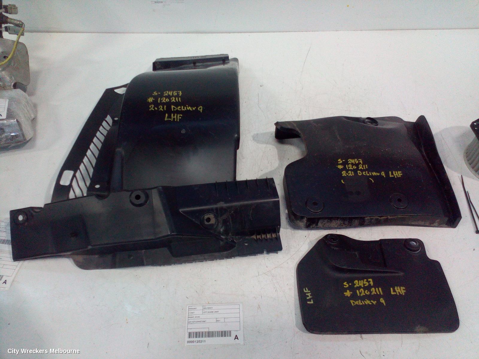 LDV DELIVER 9 LEFT GUARD LINER, FRONT, 07/2020 ONWARDS