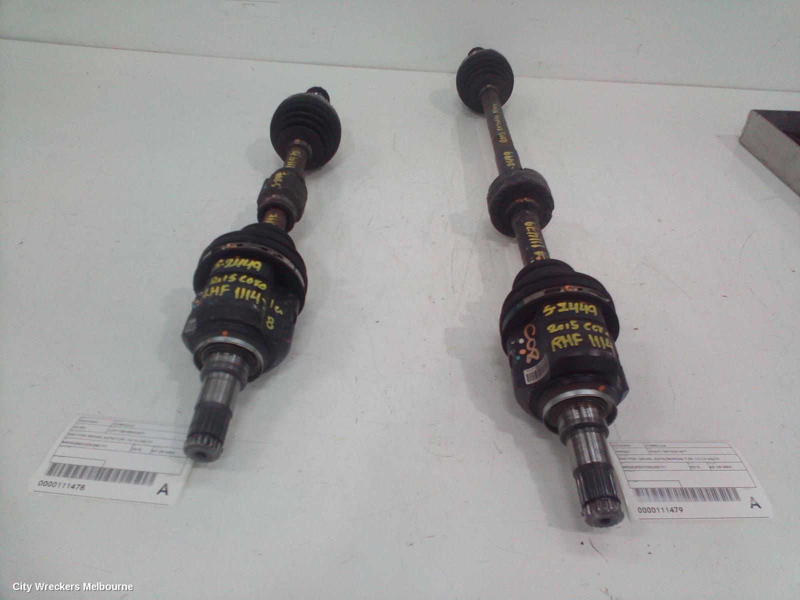 TOYOTA COROLLA RIGHT DRIVESHAFT, ZRE172R, SEDAN, AUTO/MANUAL T/M, 12/2013 - 06/2019