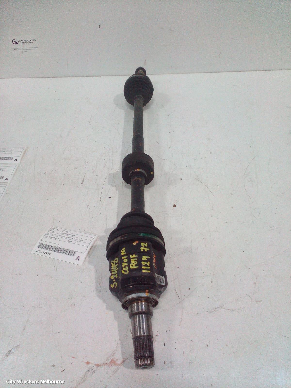 TOYOTA COROLLA RIGHT DRIVESHAFT, ZRE172R, SEDAN, AUTO/MANUAL T/M, 12/2013 - 06/2019